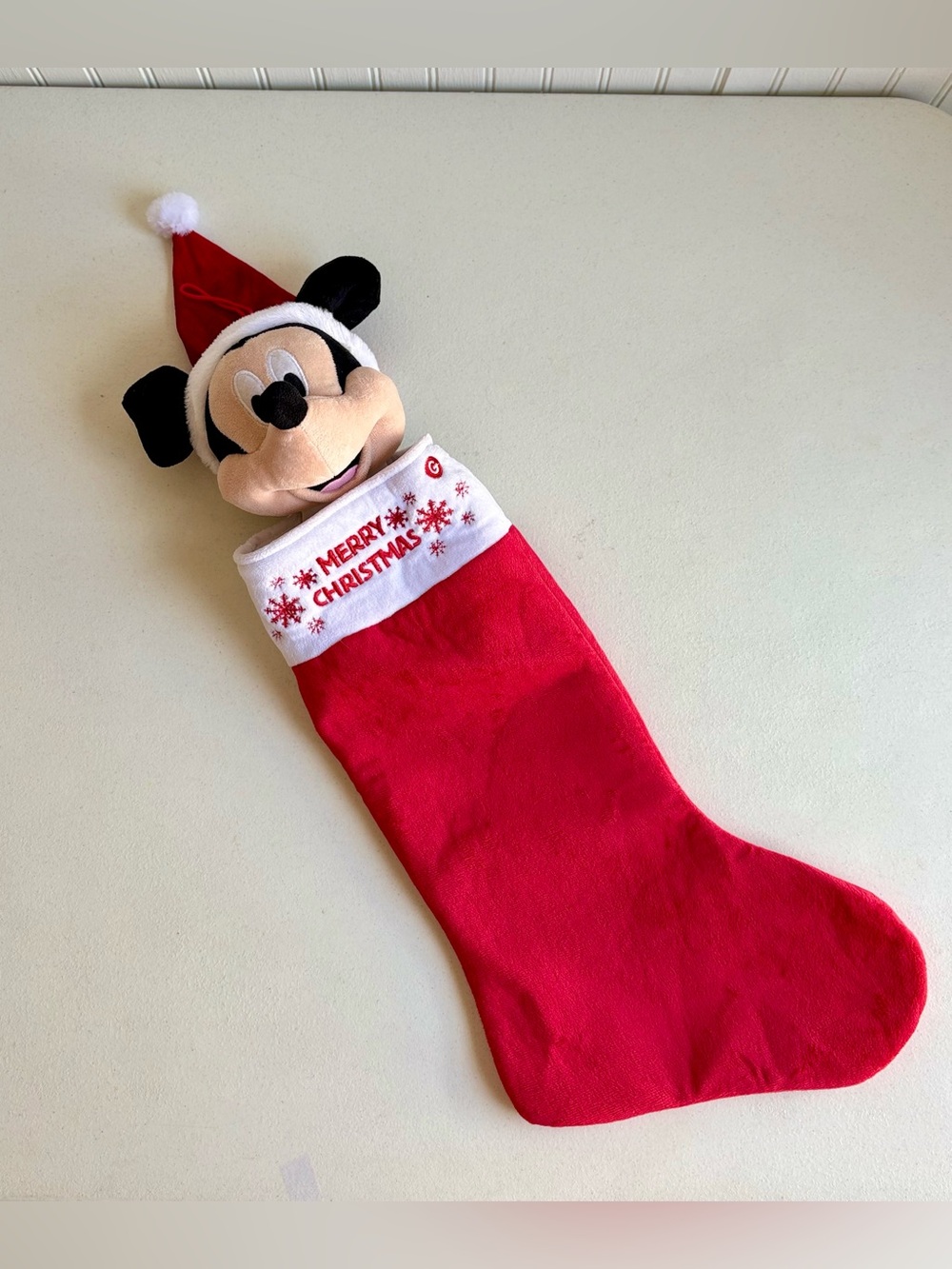 Disney Mickey Mouse Christmas Stocking - Animated - Sings  & Ears Move